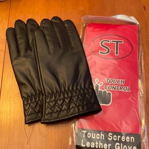 Touch screen leather gloves!